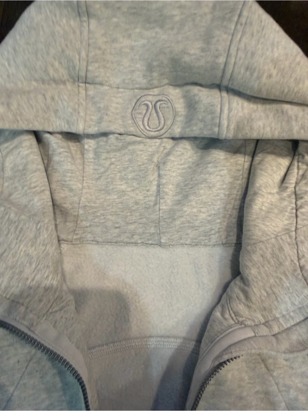 Lululemon Cropped Zip Hoodie in Light Gray - Women's Active Top - Picture 9 of 13